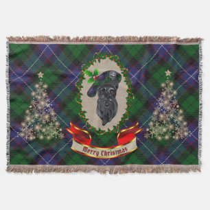 Galbraith Scottie Dog Christmas Throw Blanket