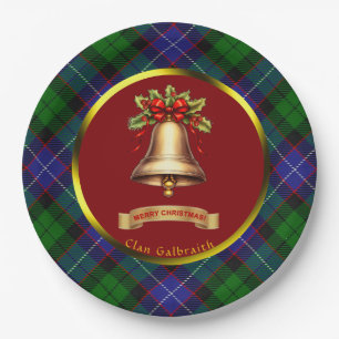 Galbraith Tartan Personalised Christmas Paper Plate