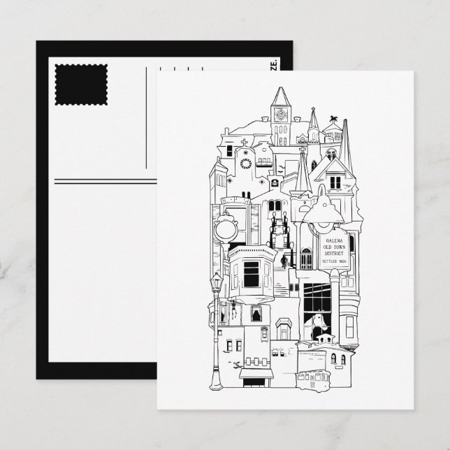 galena illinois collage postcard (Front/Back)