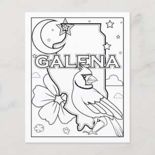 galena illinois state shape colouring page