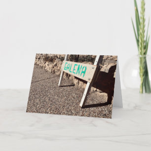 galena sidewalk sign holiday card