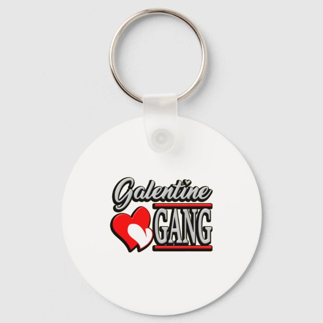 Galentine Gang Funny Valentines Day With The Gir  Key Ring (Front)
