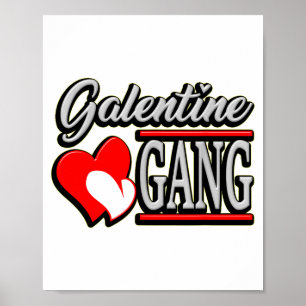 Galentine Gang Funny Valentines Day With The Gir  Poster