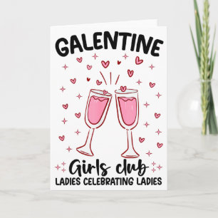 Galentine Girls Club Ladies Celebrating Ladies Val Card