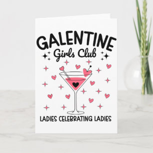 Galentine Girls Club Ladies Celebrating Ladies Val Card