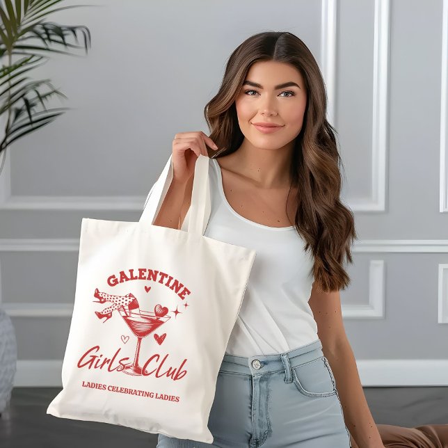 Galentine Girls Club Valentine Girls Night Party Tote Bag (Creator Uploaded)
