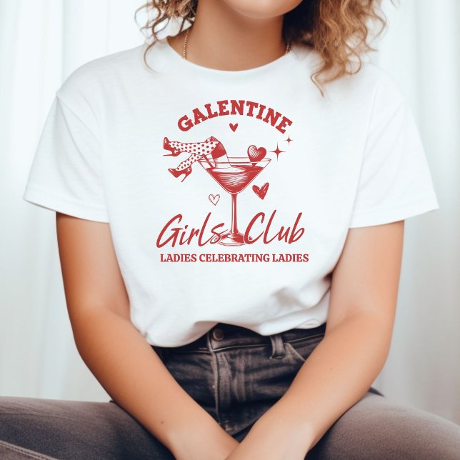 Galentine Girls Club Valentine Girls Night Party Tri-Blend Shirt (Creator Uploaded)