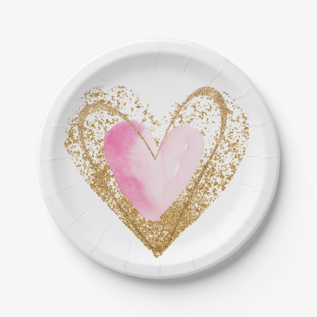 Galentine Heart  Paper Plate (Front)