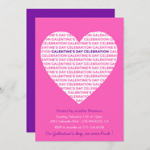 Galentine invitation pink girlfriends Valentines