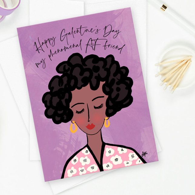 Galentine’s Day Phenomenal AF Friend  Holiday Card (Creator Uploaded)