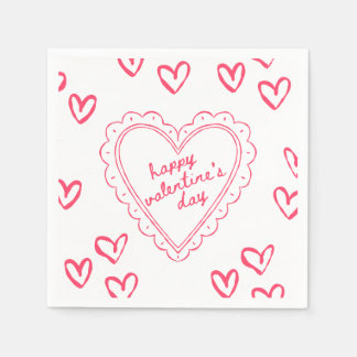 Galentine’s Day Valentine Girly Invitation Napkin