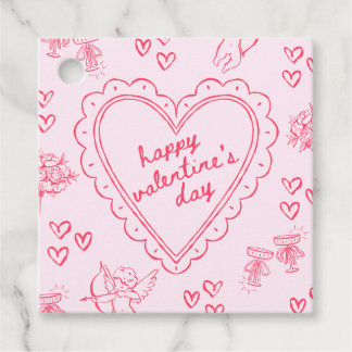 Galentine’s Day Valentine Girly Pink Favour Tags