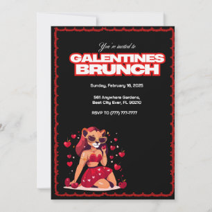 Galentines Customisable Brunch Invitation