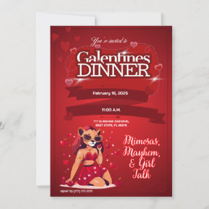 Galentine's Customisable Brunch Invitation