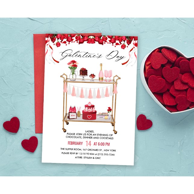 Galentine's Day Bar Cart Invitation (Creator Uploaded)