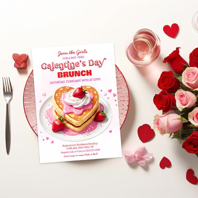 Galentine's Day Brunch Breakfast Invitation (Creator Uploaded)