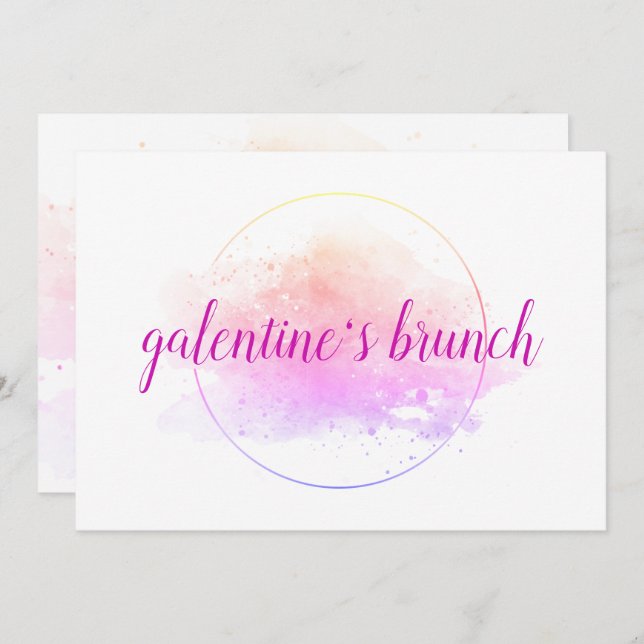 Galentines Day Brunch Friends Valentines Day Invitation (Front/Back)