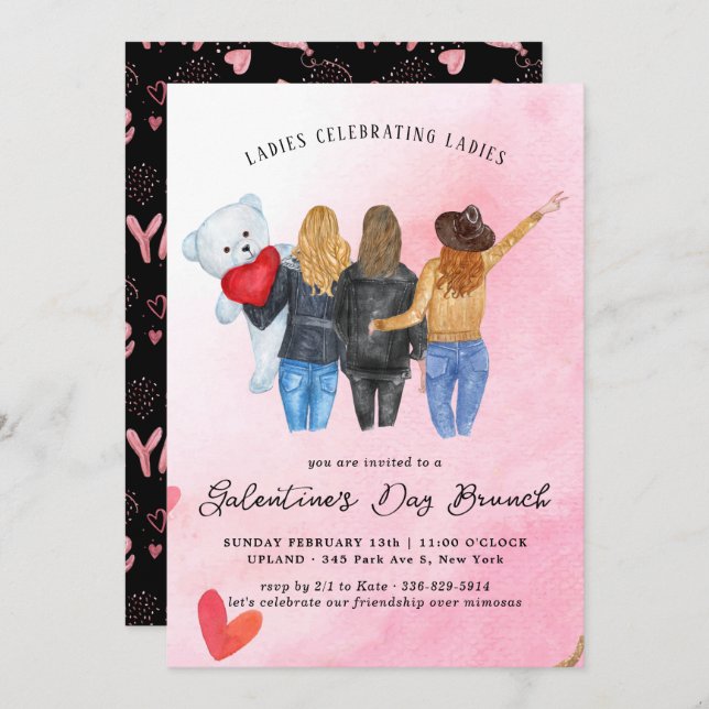 Galentine's Day Brunch Invitation (Front/Back)