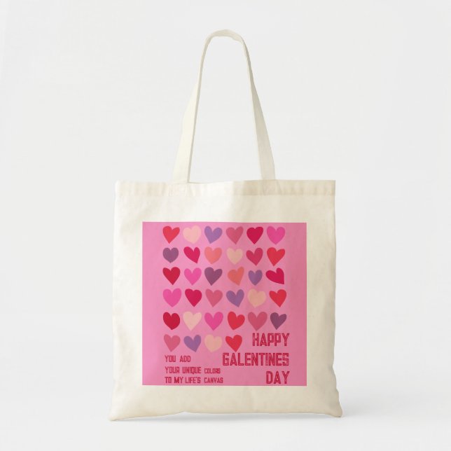 Galentines Day Gal Pal Hearts Artwork Gifts Tote Bag (Front)