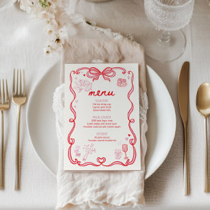 Galentine's Day Party Menu Card