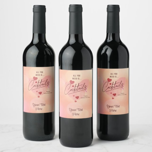 Galentine's Day Personalised Wine Bottle Label (Bottles)