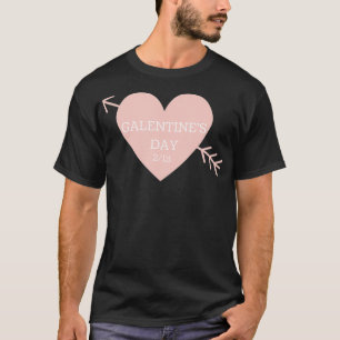 Galentine's Day Pink Heart w Arrow Friend Women's T-Shirt