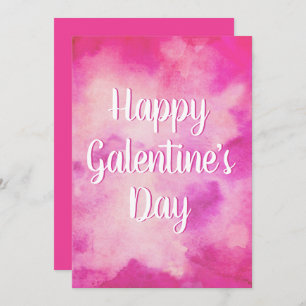 Galentine's Day Pink Watercolor Holiday Card
