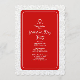 Galentine's Day Red Party Invitation