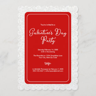 Galentine's Day Red Party Invitation