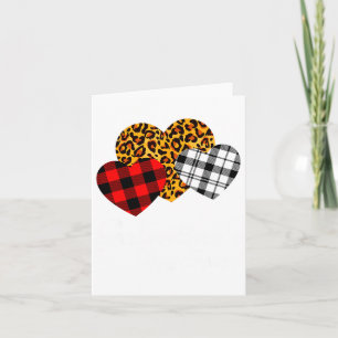 Galentines Day Squad Valentines Hearts Love Leopar Card