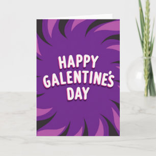 Galentines Day Swirl Raised Card