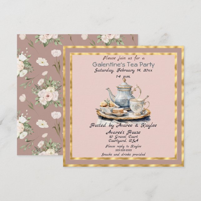 Galentine's Day Tea Party (Front/Back)