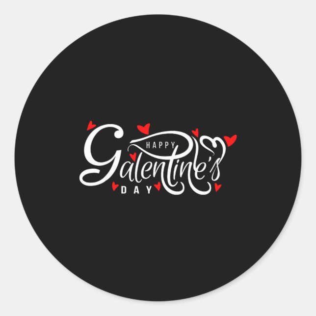 Galentines Day Valentines Day Female Friendship Ga Classic Round Sticker (Front)