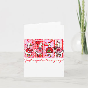Galentines Day Women Galentines Gang Goose Valenti Card