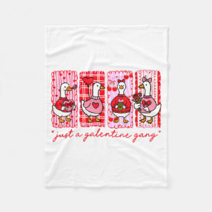 Galentines Day Women Galentines Gang Goose Valenti Fleece Blanket