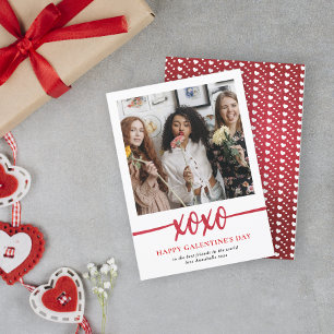 Galentines Day XOXO  Photo Holiday Card