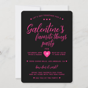 Galentine's Favorite Things Valentine's Party Invitation