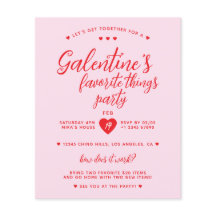 Galentine's Favourite Things Party Budget Invite