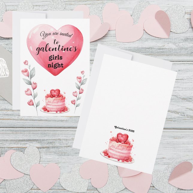 Galentine's Girls Night Invitation (Invite your besties with this cute gelentine's girls night invite!)