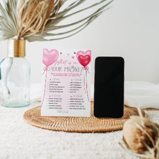 Galentine's Love Is In The Air Phone Game Invitation