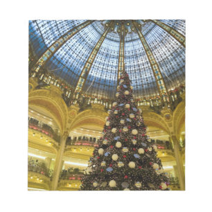 Galeries La Fayette at Christmas, Paris, France Notepad