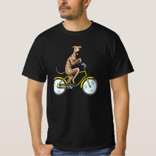 Galgo Espanol Dog with bike Spanish sighthound T-Shirt