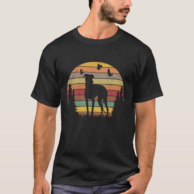 Galgo Español Vintage Spanish Greyhound Retro T-Shirt (Front)