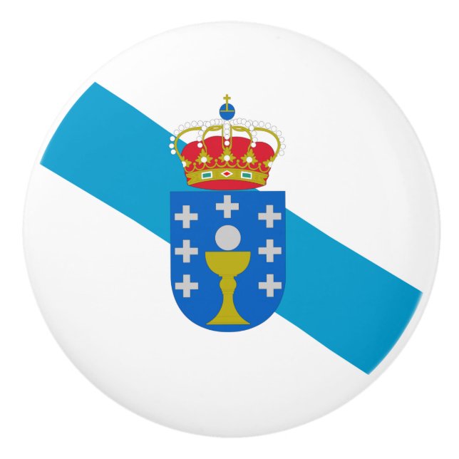 Galicia flag Ceramic Pull (Front)