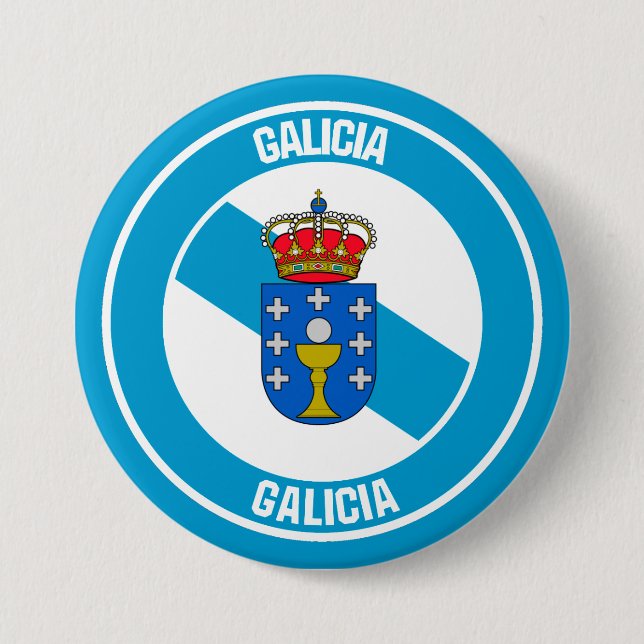 Galicia Round Emblem 7.5 Cm Round Badge (Front)