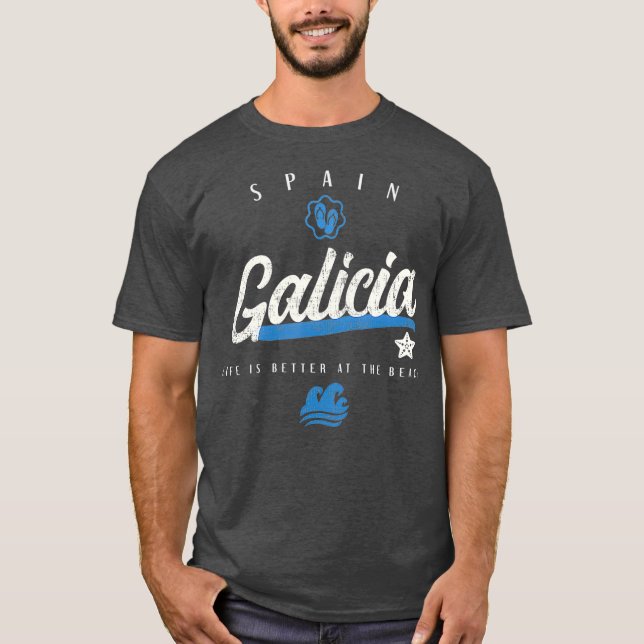 Galicia  Spain Beach T-Shirt (Front)
