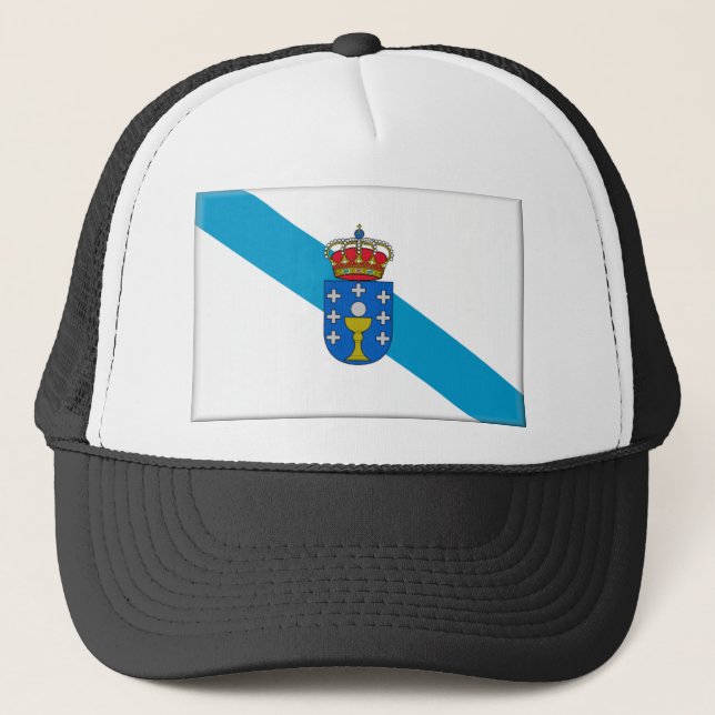 Galicia (Spain) Flag Trucker Hat (Front)