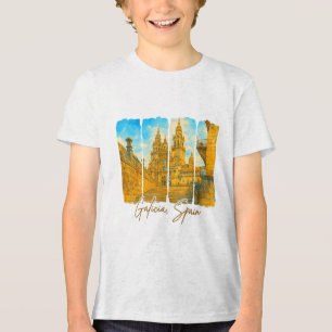 Galicia Spain Travelling Trip Brushstroke Meet Me  Tri-Blend Shirt