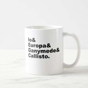 Galilean Moons Io Europa Ganymede Callisto Coffee Mug