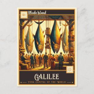 Galilee, Rhode Island Vintage Postcard